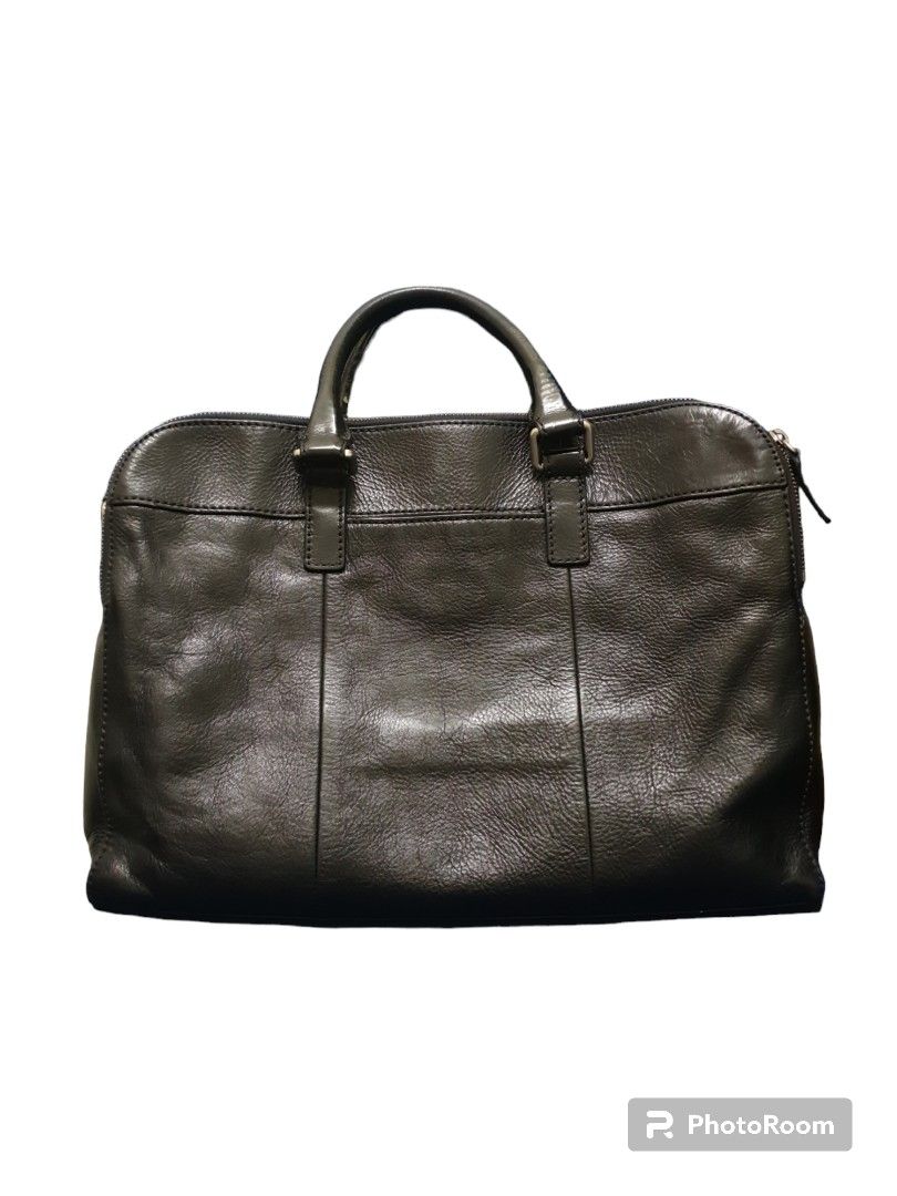 Fossil leather sales laptop bag