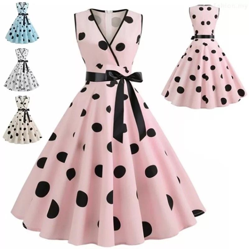 open lace back dress Sweetheart Cottage Polka Dot Dress