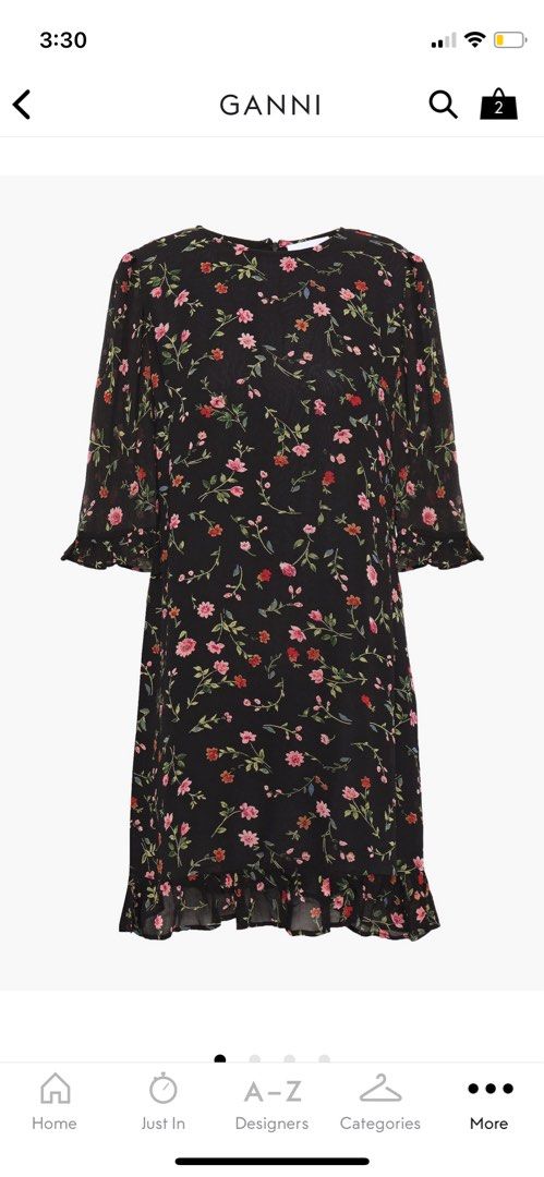 Ganni georgette dress hot sale