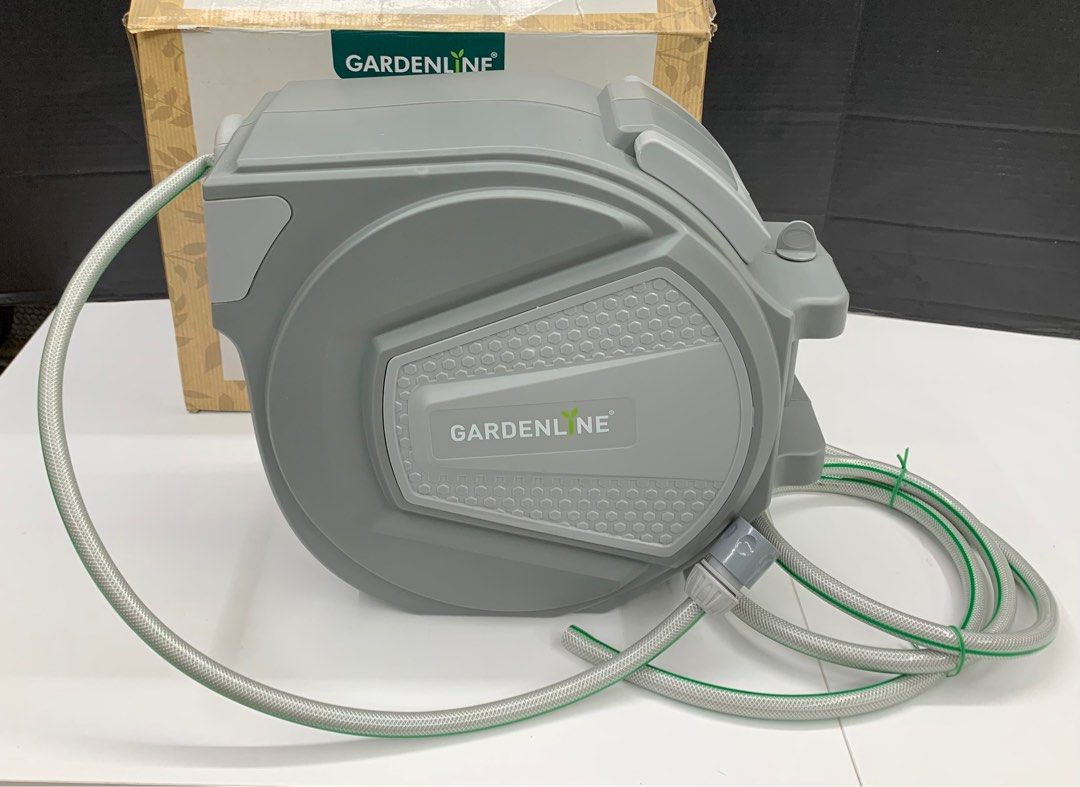 Gardenline Retractable Garden Hose 20m (No Wall Mount and Spray Nozzle), Furniture & Home Living