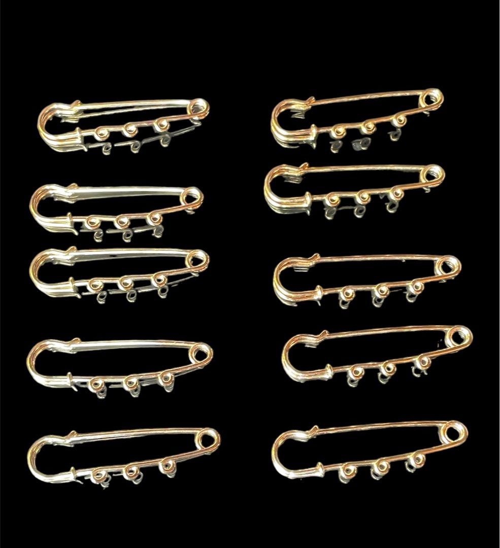 Gold safety pin jewelry best sale