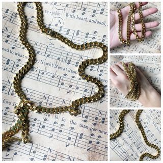Gold Tone Chunky Chain Necklace