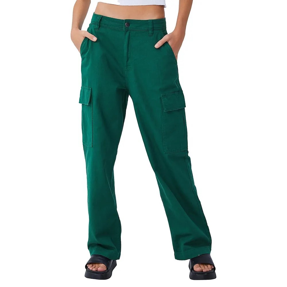 Green Cargo Pants Cotton On, Women's Fashion, Bottoms, Jeans & Leggings
