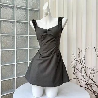 Grey Balletcore Mini Dress