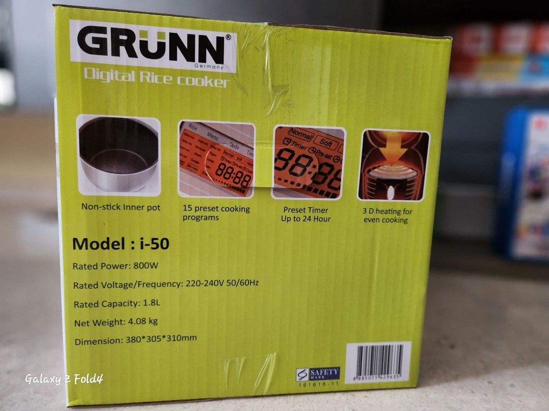 Grunn Digital Rice Cooker, TV & Home Appliances, Kitchen Appliances