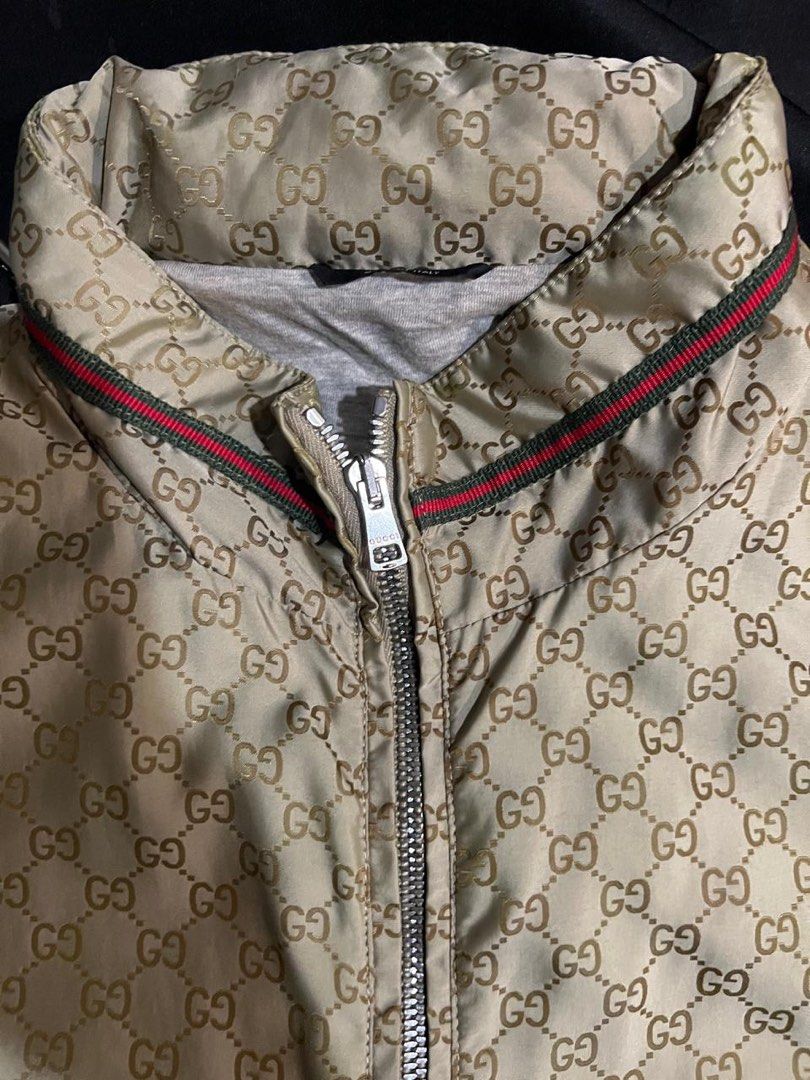 Gucci logo print bomber cheap jacket