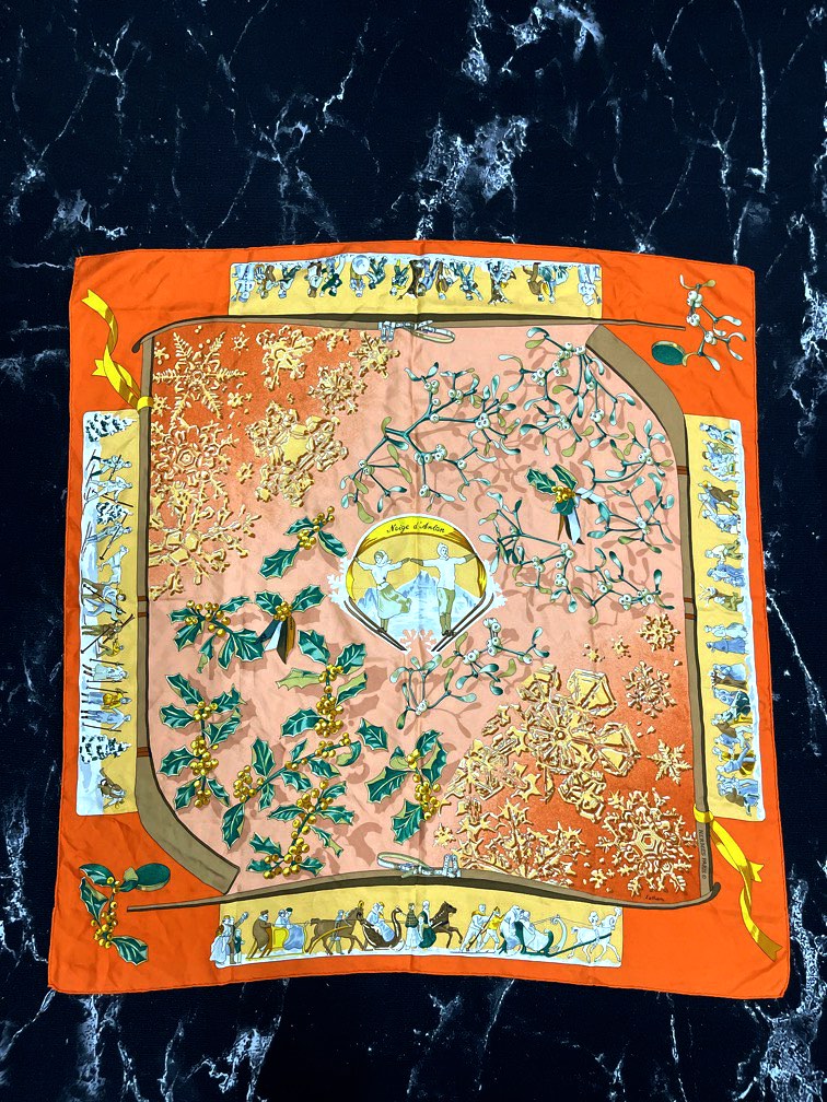 Vintage Hermes VIVE LE VENT Silk Scarf Vintage Hermes Key 