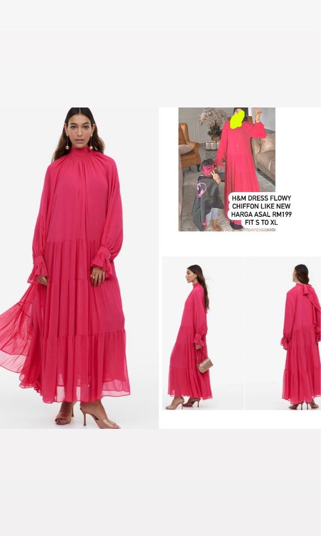 H and m chiffon dress online
