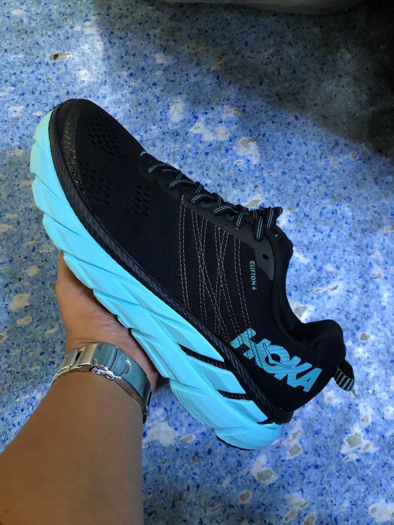 Hoka clifton hot sale 6 black aqua