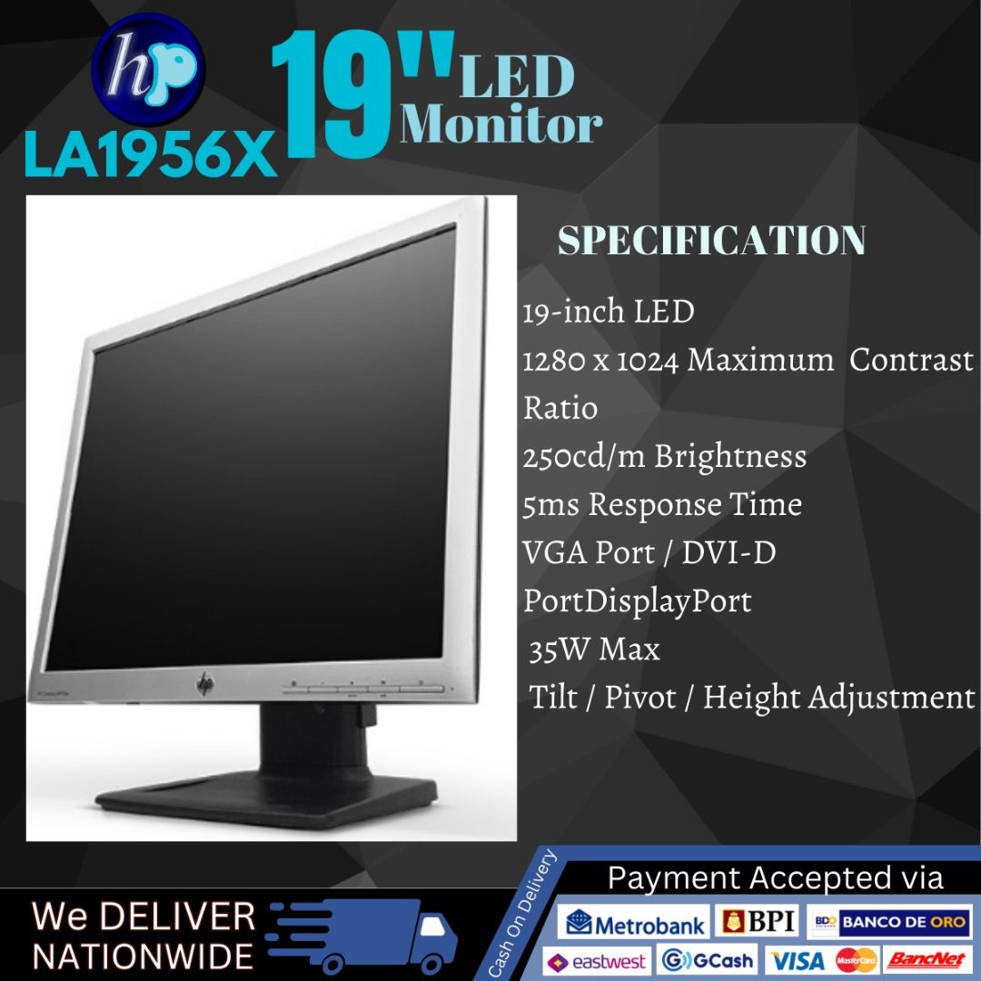 HP Compaq LA1956X 19-inch LED Monitor on Carousell