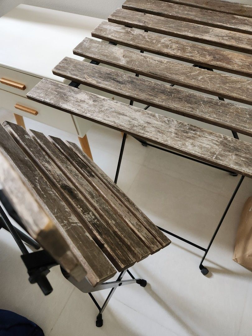 Ikea outdoor table & chair set, Furniture & Home Living, Outdoor