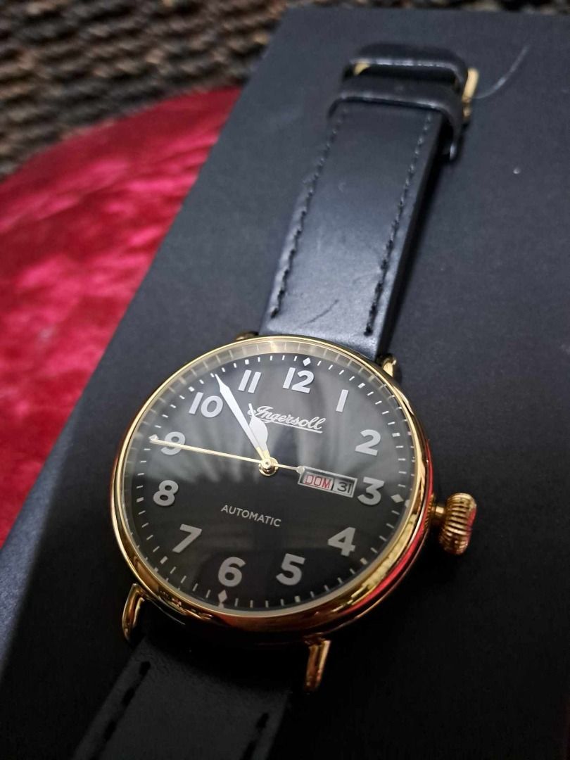 INGERSOLL The Trenton Automatic Automatic Watch I03401 (Category: Men's Watches) located in Manila. Submitted by dyoza2008 (Listing ID 1245676901, Image 2). Description: SRP- 25,490 SALE SALE SALE!!!! Bought in Watch Republic Warehouse Sale last December. Authentic and Original. Minimal fading due to stocking as per Watch Republic. With BOX The Ingersoll1892 I03401 - The Trenton - is a Automatic watch and shows the following functions - hours, mi