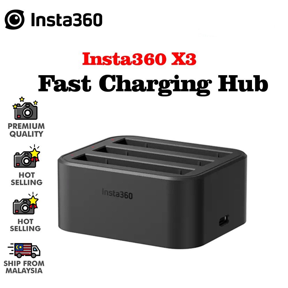 Insta360 X3 Battery And Fast Charger Hub For Insta 360 ONE X 3 Original  Power Accessories