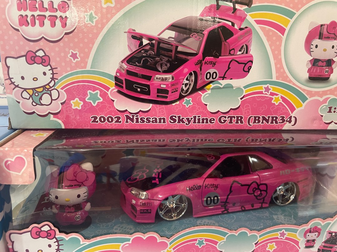Jada toys 限定1:24 Hello Kitty 2002 skyline GTR R34 GT-R #00號