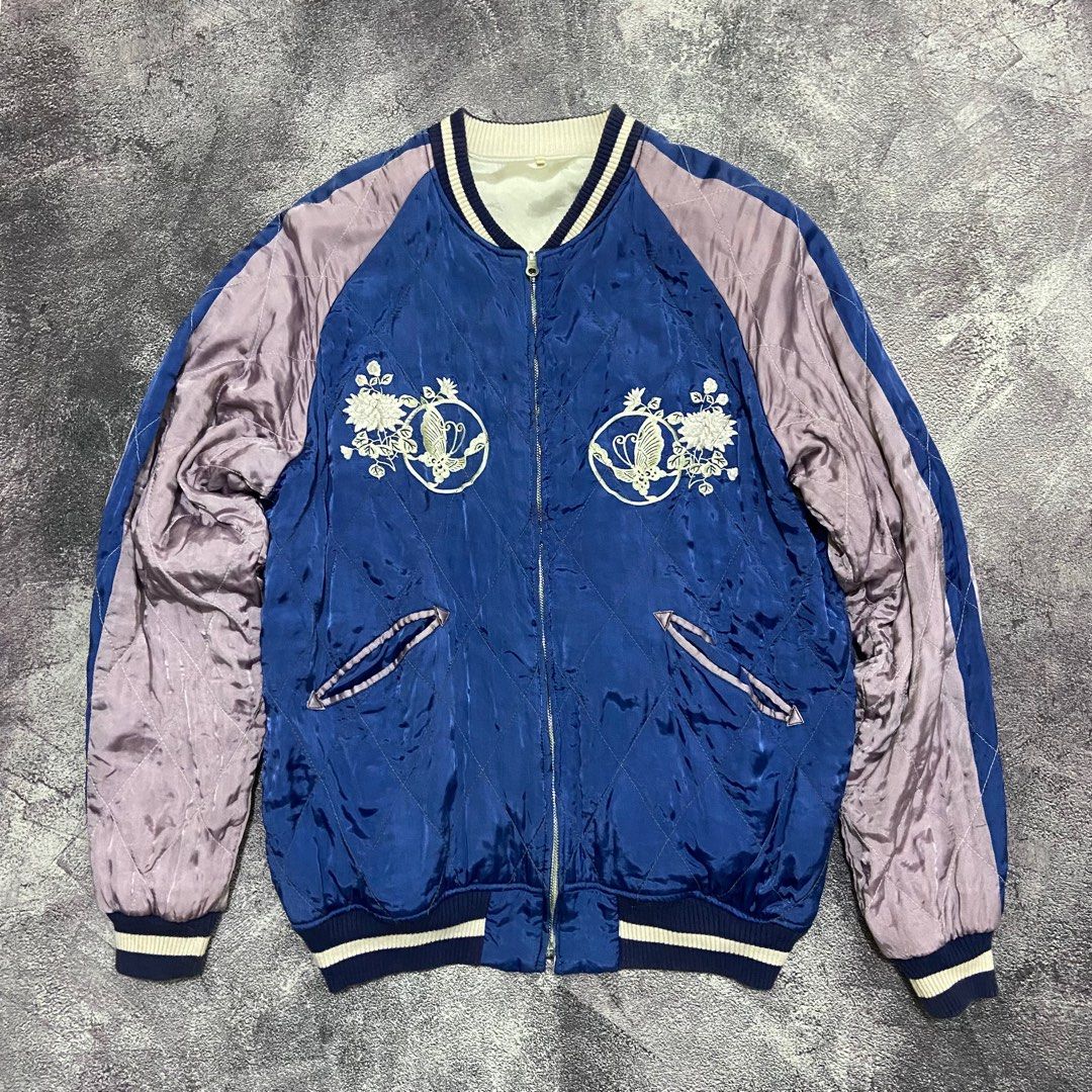 Jaket Sukajan reversible sukajan vintage sukajan second Fesyen Pria Pakaian Baju Luaran di Carousell