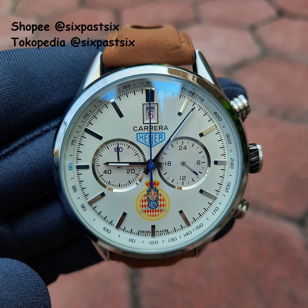Jam tangan Tag Heuer Carrera team Ferrari chronograph sweeping