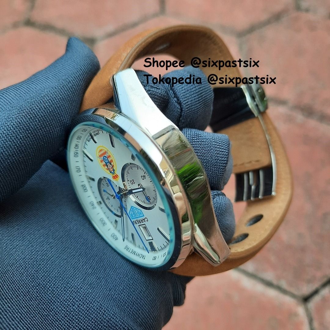 Jam tangan Tag Heuer Carrera team Ferrari chronograph sweeping hands