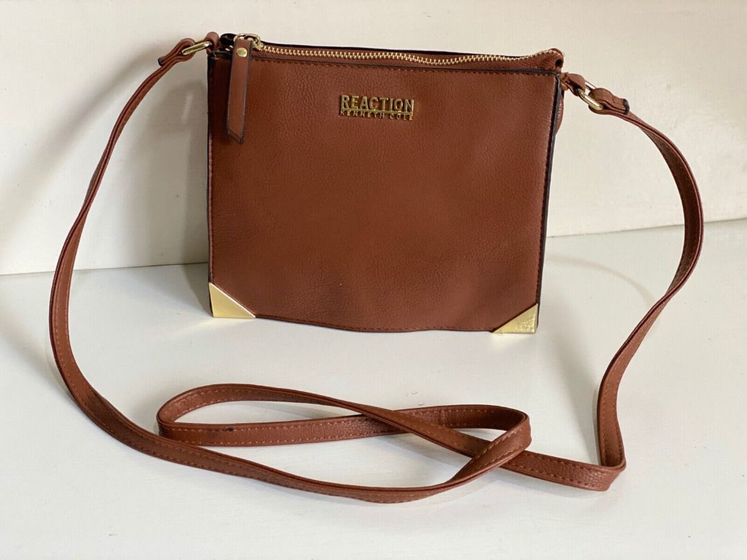 KENNETH COLE REACTION COGNAC BROWN CROSSBODY MESSENGER SLING BAG SALE Women s Fashion Bags Wallets Cross body Bags on Carousell