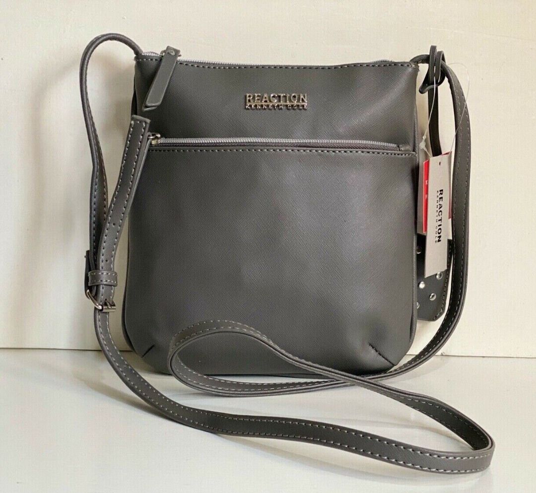KENNETH COLE REACTION DUPLICATOR STEELE GRAY CROSSBODY SLING BAG 45 SALE Women s Fashion Bags Wallets Cross body Bags on Carousell