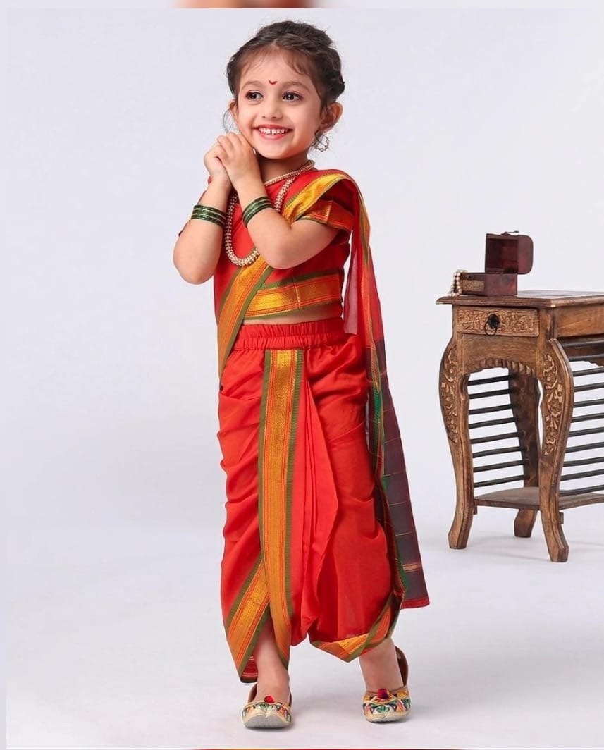 Kids Ready to wear Saree Sari Indian Ethnic Racial Harmony Deepawali