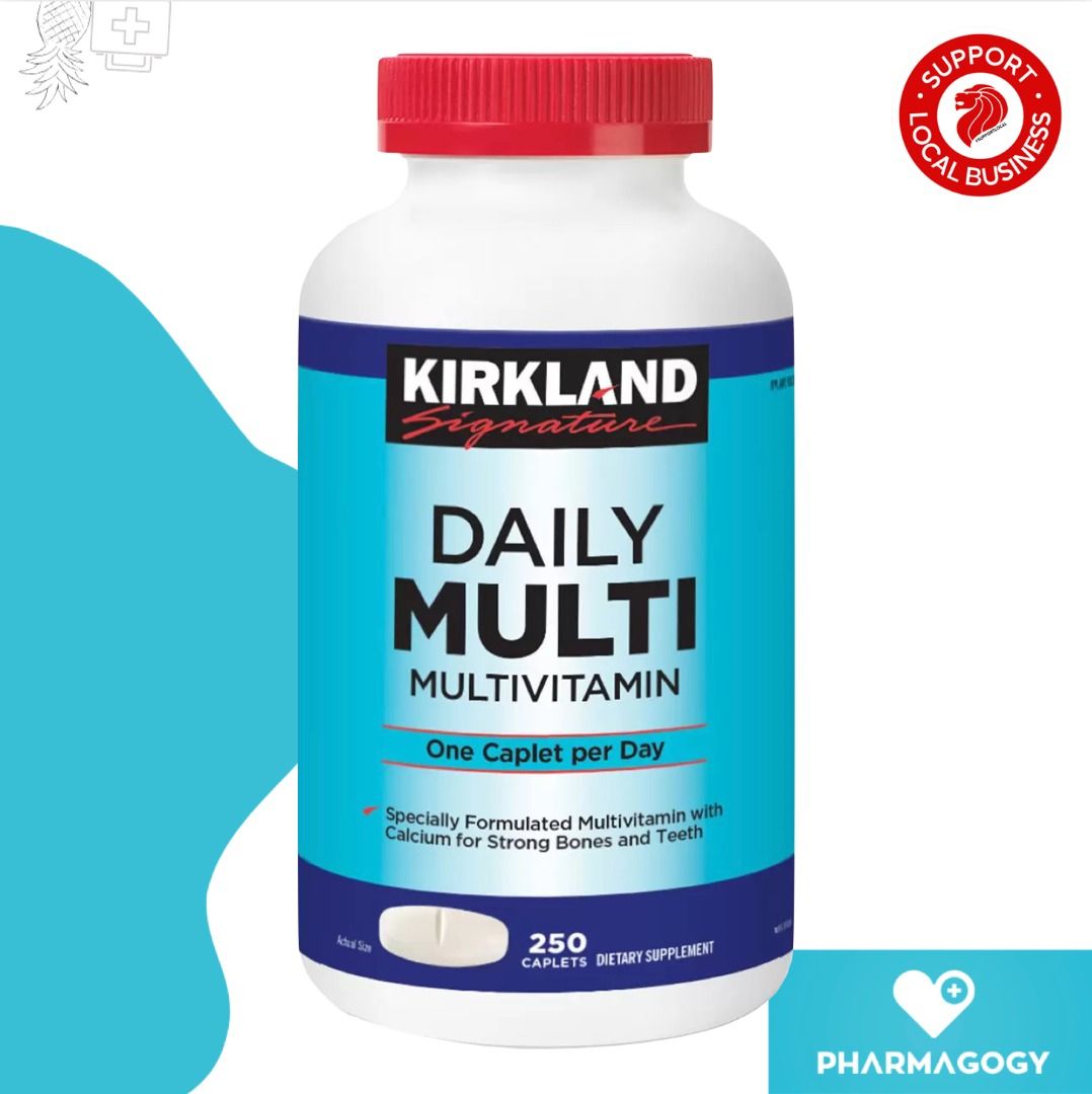 Kirkland Signature Daily Multi Vitamin 250 Caplets/Bottle Kirkland