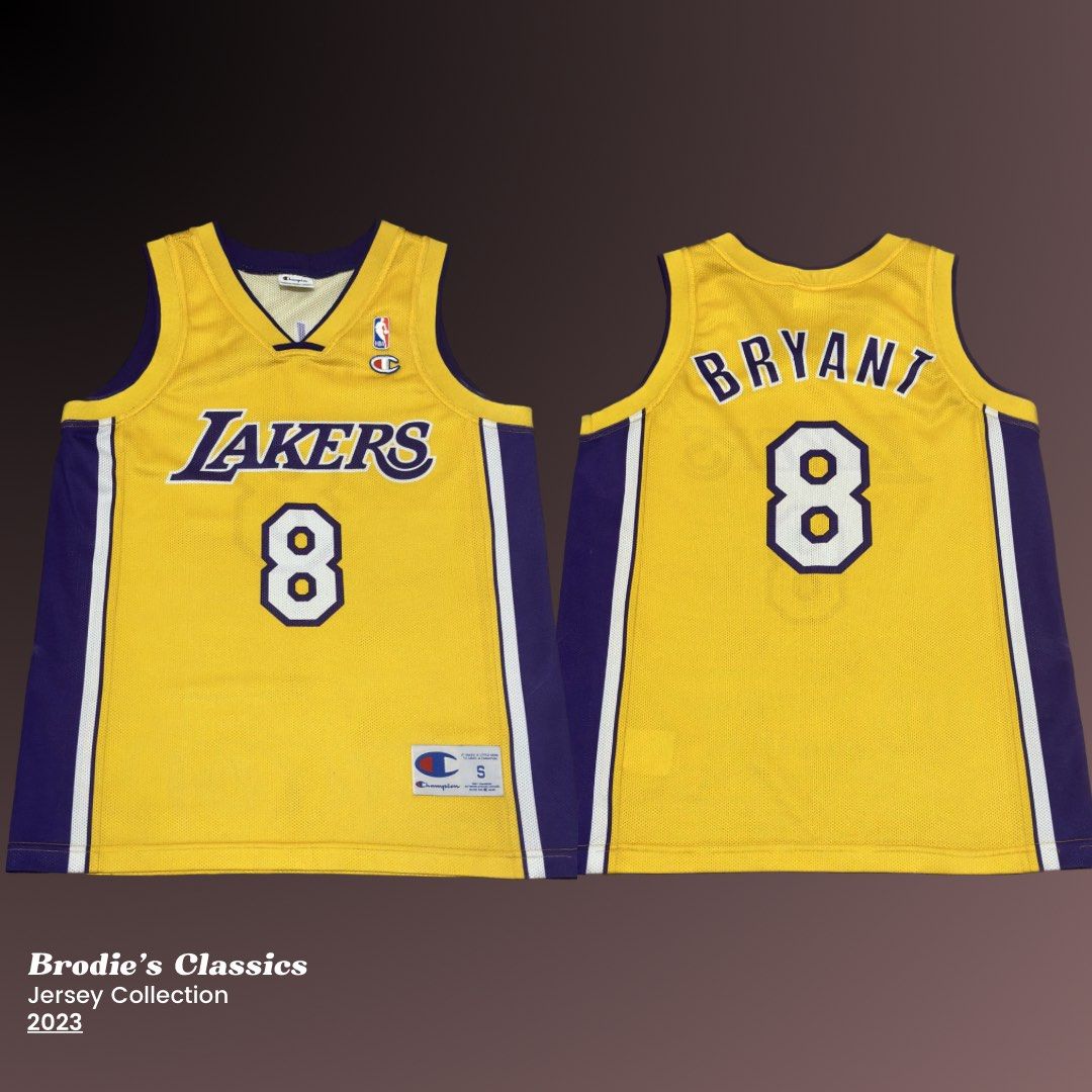 Kobe Bryant #8 LA Lakers NBA Champion Jersey Youth XL BLACK