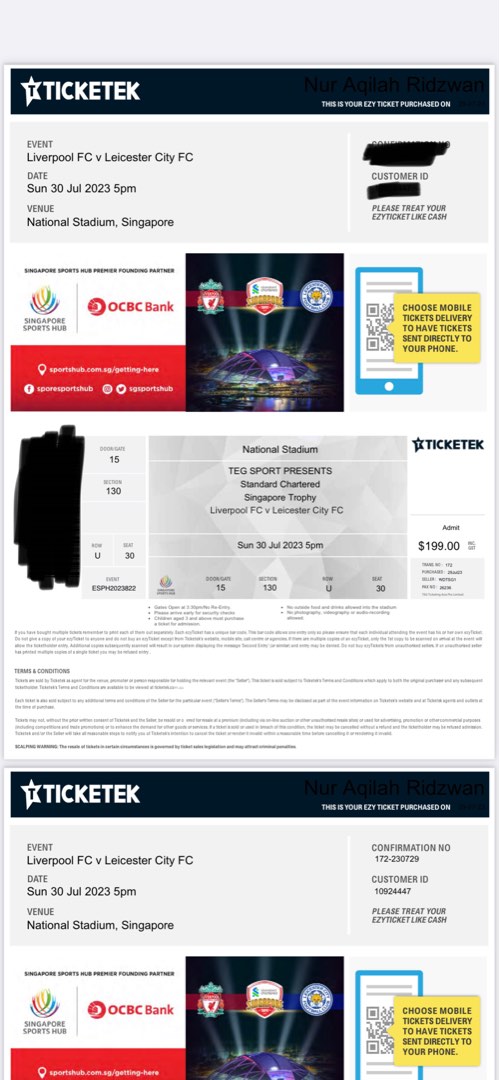 Liverpool Tickets, Tickets & Vouchers, Event Tickets on Carousell
