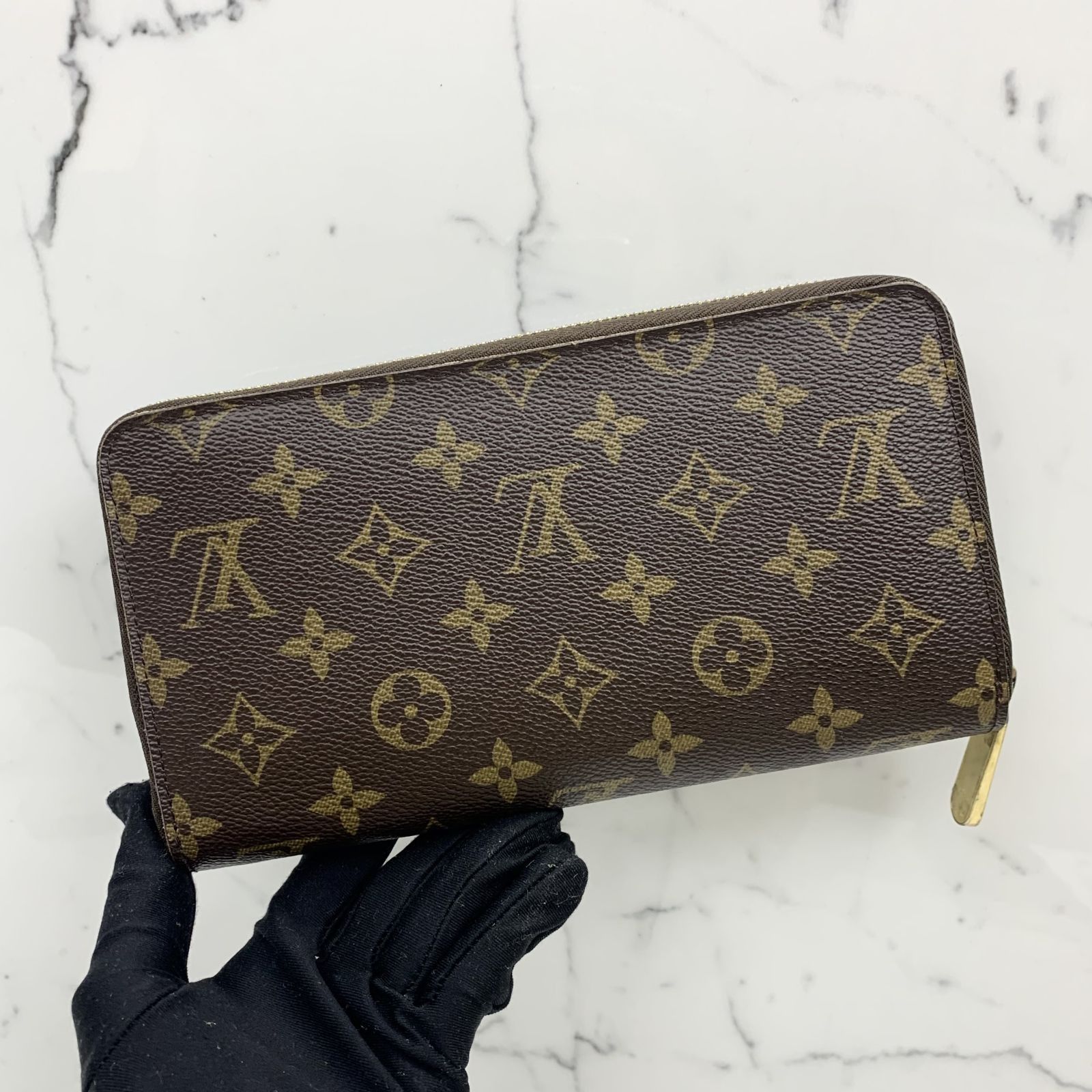 LOUIS VUITTON M62581 MONOGRAM BROWN ZIPPY ORGANISER WALLET 