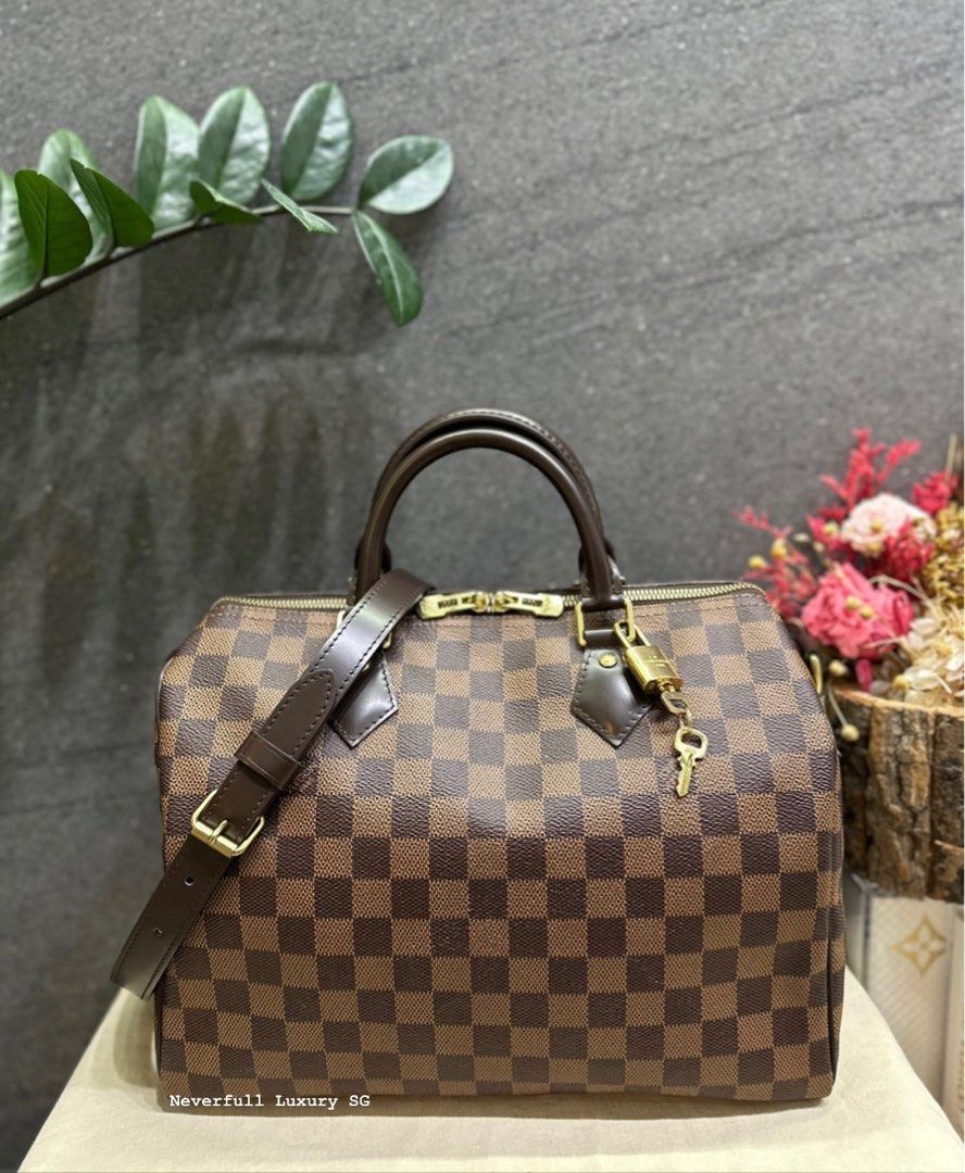 Authentic Louis Vuitton Damier Ebene Speedy 30 - Ideal Luxury