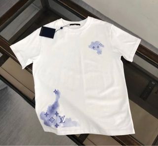 PO LV LOUIS VUITTON CLOUDS LOGO BLUE T SHIRT MEDIUM UNISEX, Men's Fashion,  Tops & Sets, Tshirts & Polo Shirts on Carousell