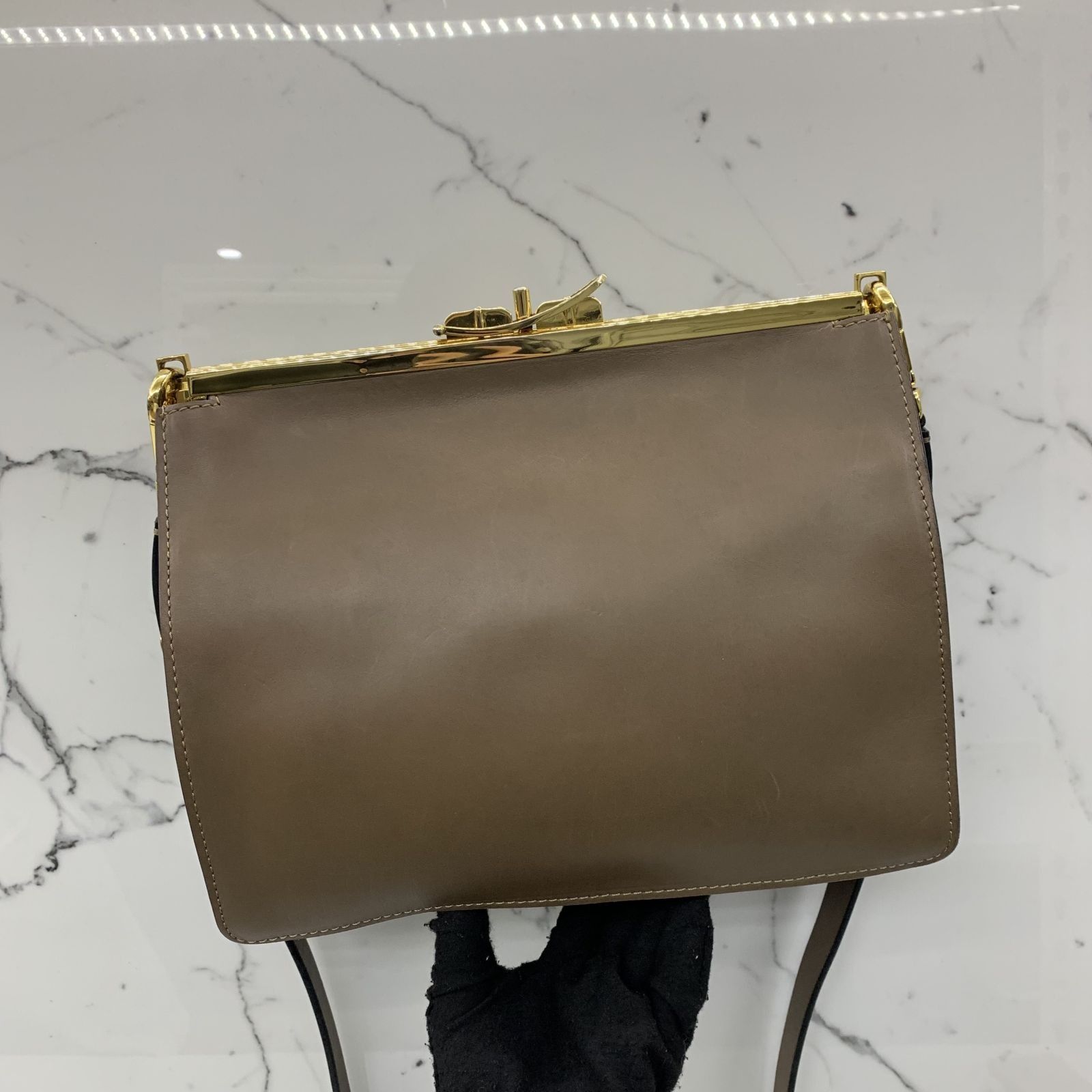 MARNI BROWN LEATHER 2WAY SHOULDER BAG 237022792 WE, Luxury, Bags 
