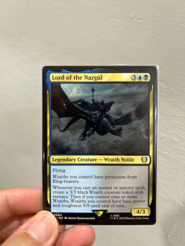 thumbnail image 2 of Lord Of The Nazgul 0060 Non Foil Rare LOTR Commander MTG Card - Near Mint 2 of 3