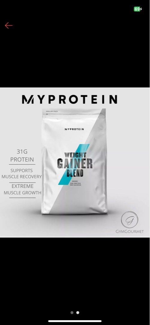 MYPROTEIN Weight Gainer Blend 1KG Chocolate Smooth, Health & Nutrition