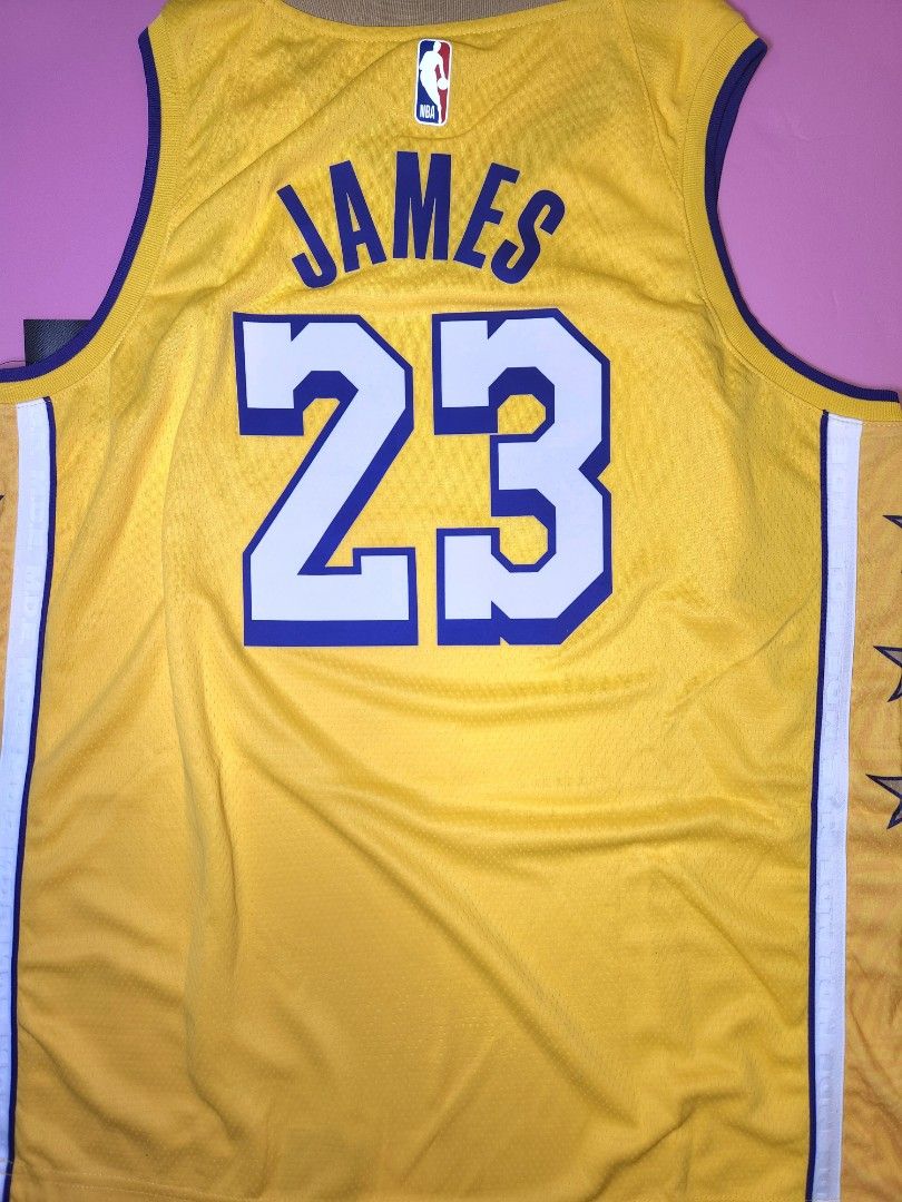 City Edition 2019-2020 Los Angeles Lakers Yellow #23 NBA Jersey