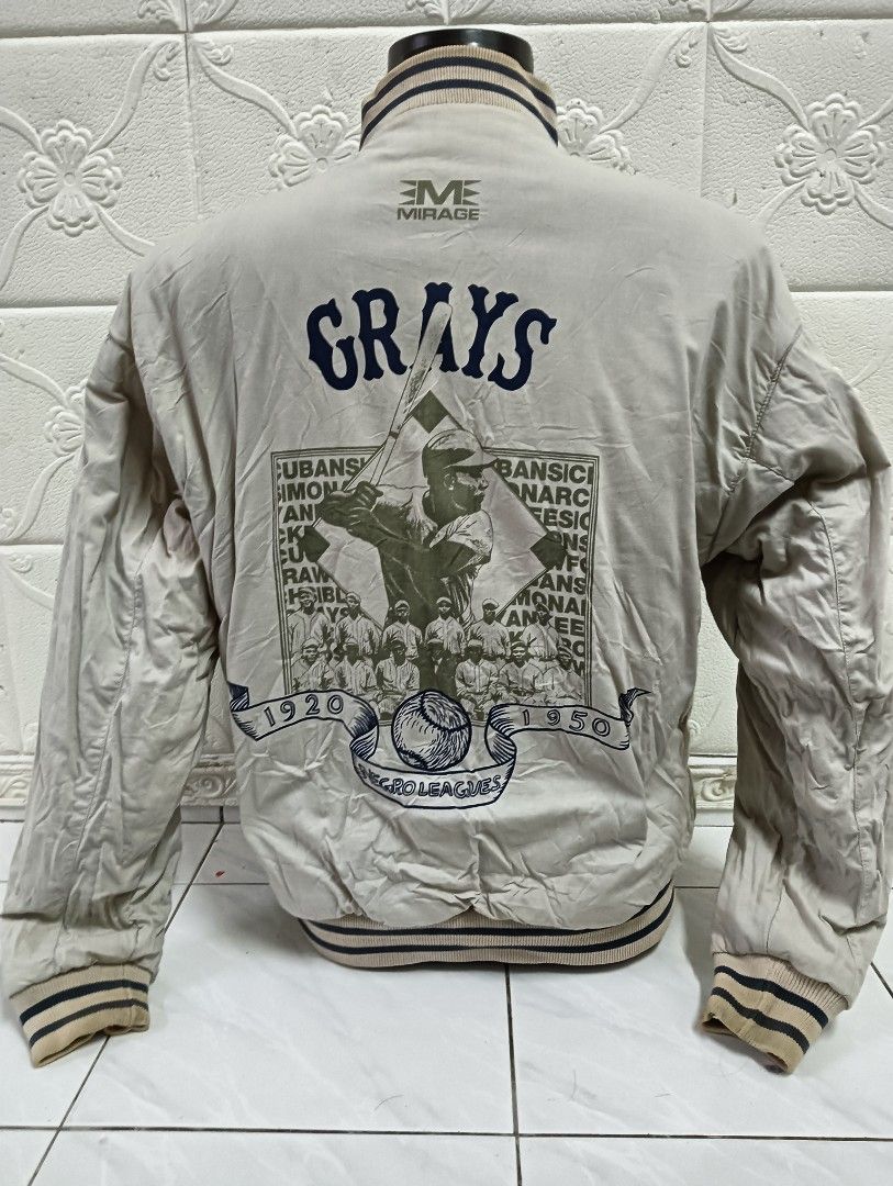NEGRO LEAGUE BASEBALL JACKET REVERSIBLE Men s Fashion Coats