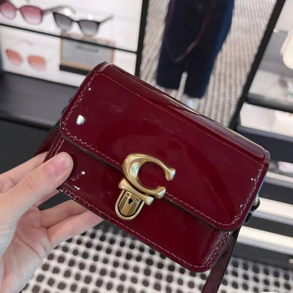 Coach red store mini bag