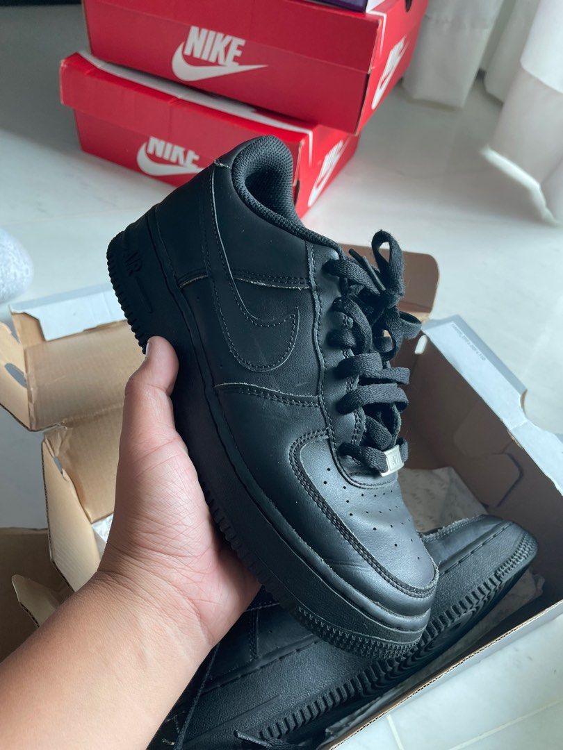 Nike airforce 1 black Luxury Sneakers Footwear on Carousell