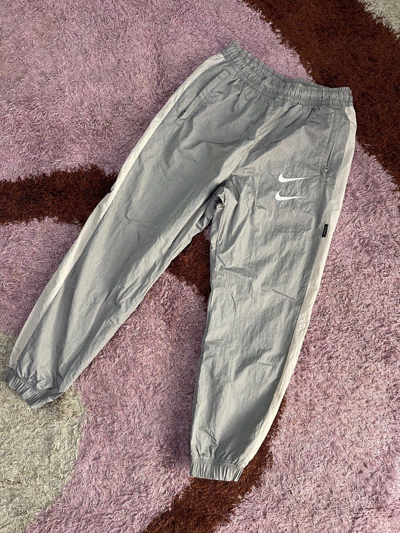 Nike Double Swoosh Nylon Track Pants Men s Fashion Bottoms
