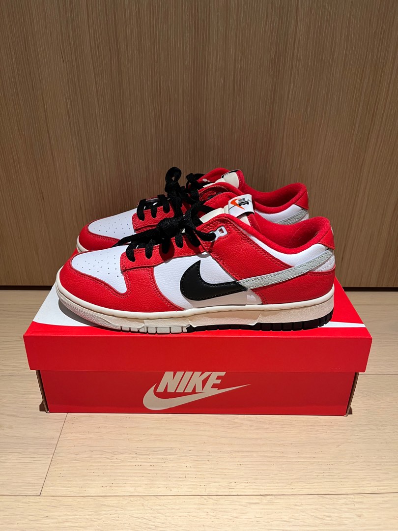 Nike Dunk Low Retro PRM Chicago Split US9, 男裝, 鞋, 波鞋- Carousell