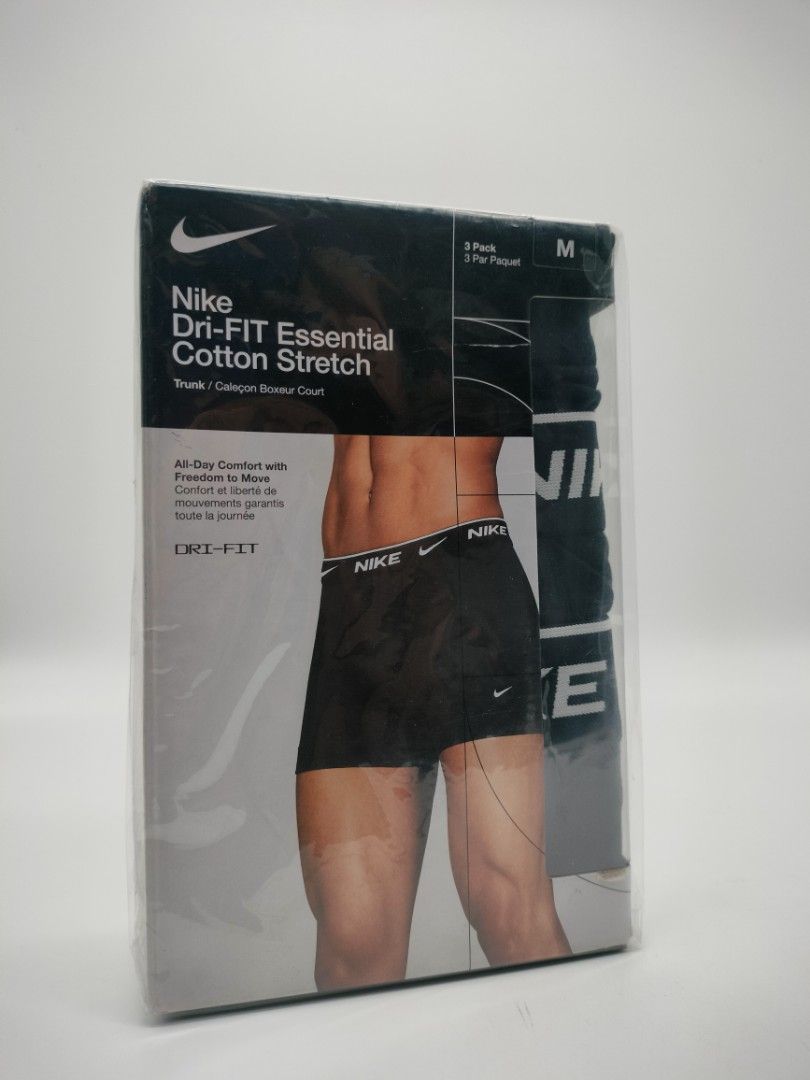 Nike Dri-FIT Essential Cotton Stretch Men's Boxer Briefs (3-Pack).