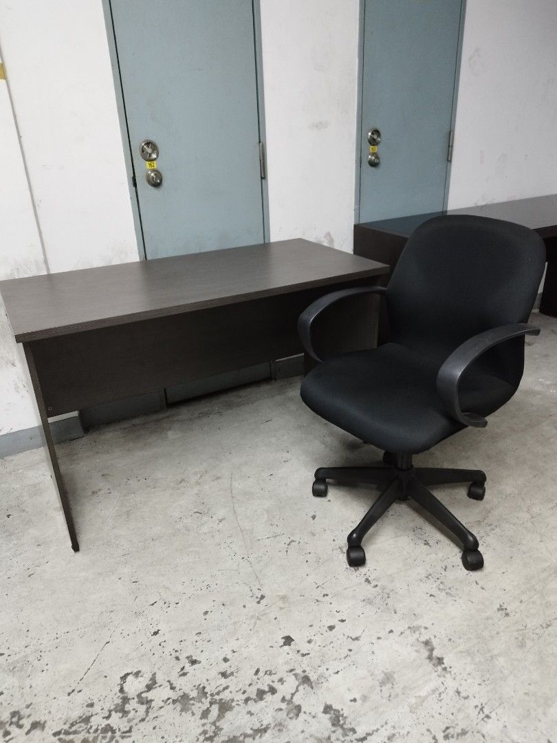 Office table and chair, Furniture & Home Living, Furniture, Tables