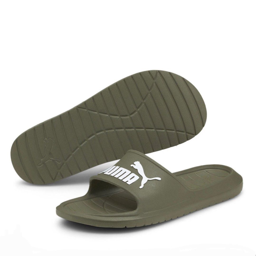 Puma slides mens olive on sale