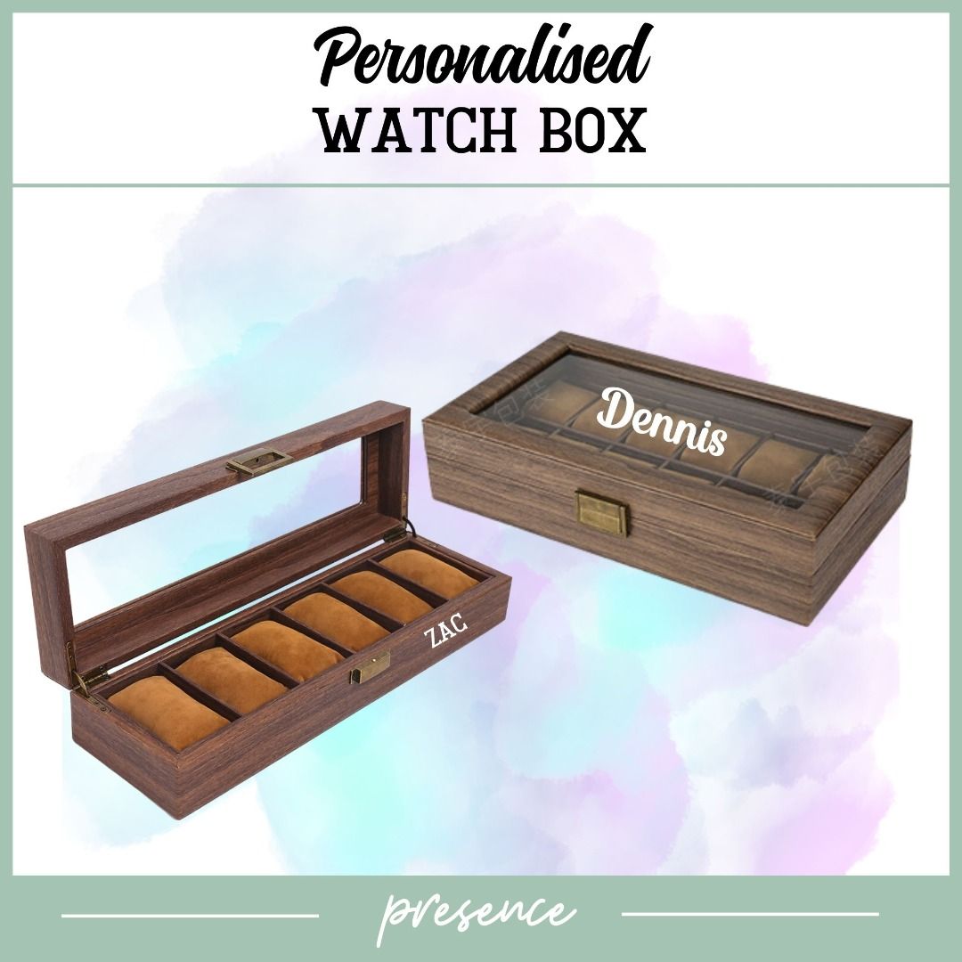 Personalised Watch Box Customised Watch Storage Box Watch