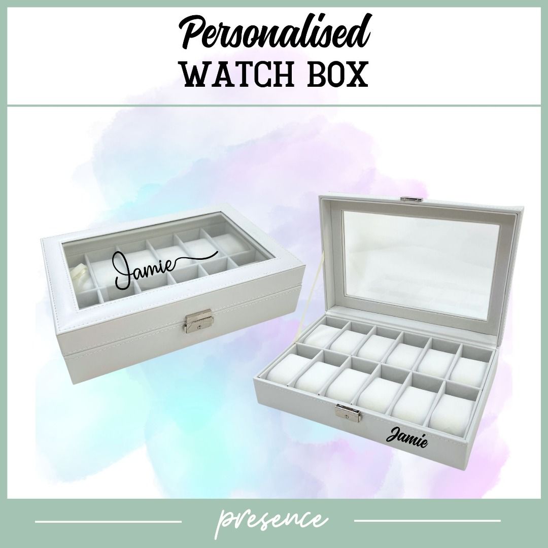 Personalised Watch Box Customised Watch Storage Box Watch