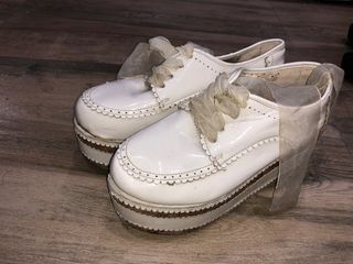 Platform Lolita Cottagecore White Shoes