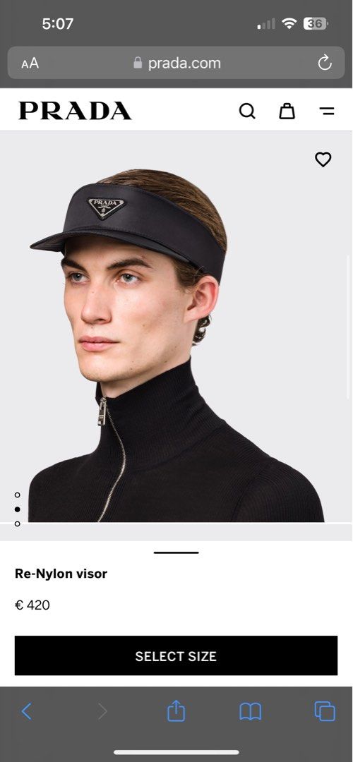 Prada Re nylon visor