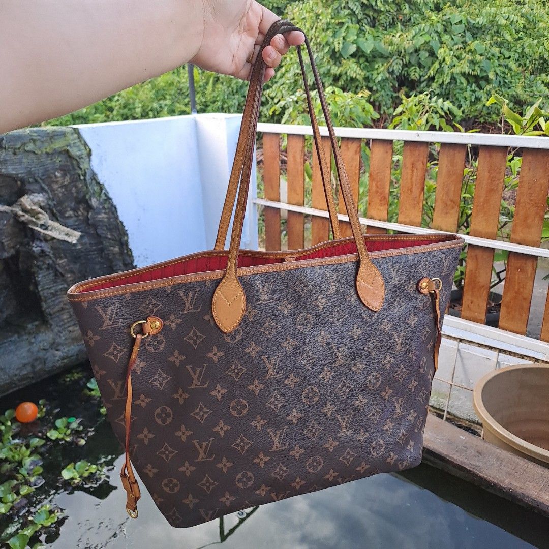 Jual LV Neverfull Small 28 cm ada Serial Number Tas Tote Bag Louis