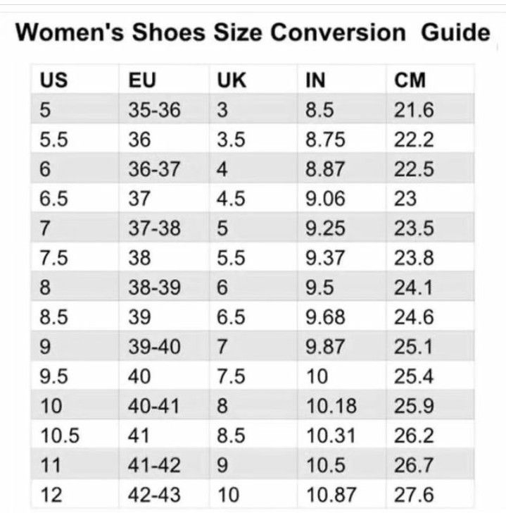 Size chart sepatu michael on sale kors