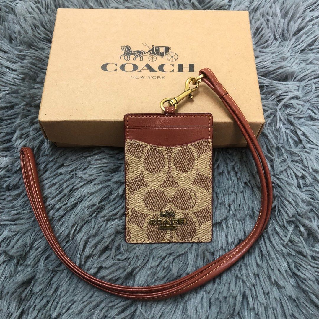 Ready Stock Original Coach Signature Jacquard Canvas Brown