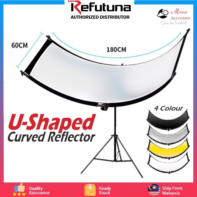Refutuna Ushaped Curved Reflector Photography Reflector 4 in 1 Light